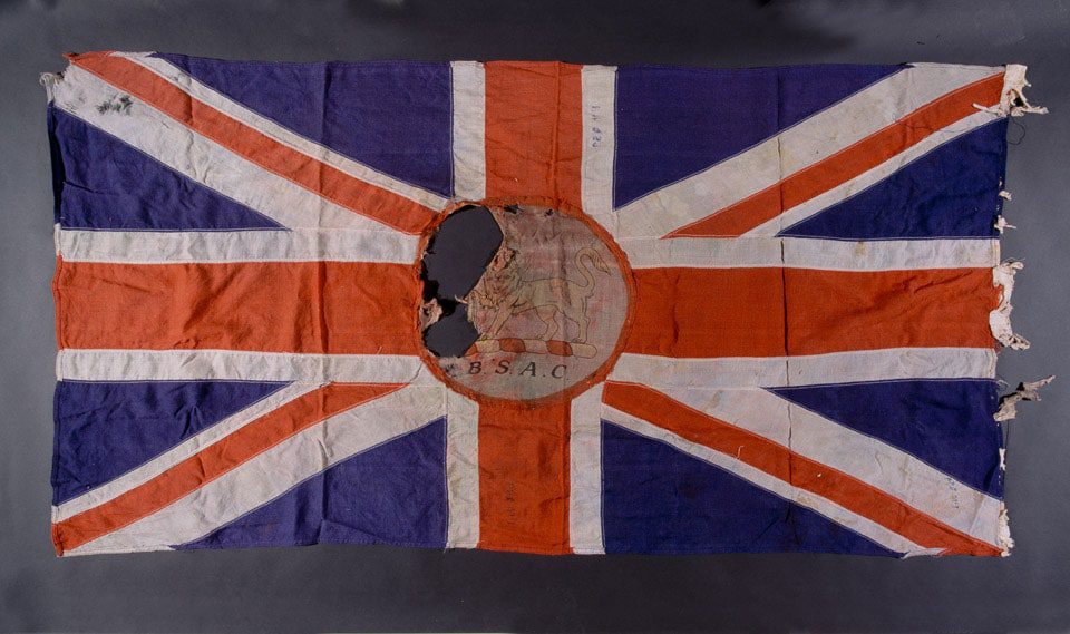 Union Jack flag used by the British South Africa Company, Rhodesia, 1890-1923